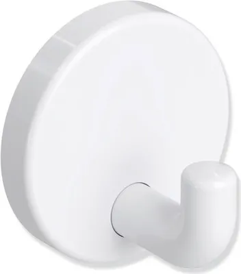 A white wall hook on a white background.