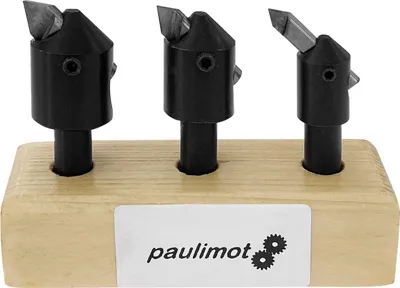 Produktbild von PAULIMOT Mini-Schlagzahnfräser-Set mit HSS-Einsätzen, 3-teilig