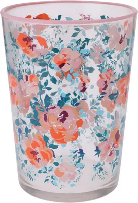 Produktbild von Großes Glas mit Blumenmuster, 510 ml