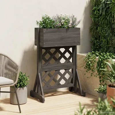 Image de Maison Exclusive - Grille de jardin verticale, gris, 48 x 30 x 70,5 cm