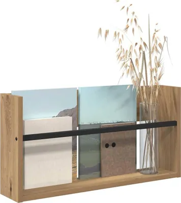 Produktbild von Cloris Designermöbel Magazinregal Artisan-Eiche 60 x 12 x 30cm Holzwerkstoff - Zeitungsständer 2026Neu498159 - Zeitungsständer
