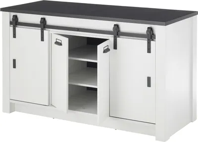 Produktbild von Küchenschrank "Stove" in weiß Pinie anthrazit Küche Unterschrank für Spüle oder Kochfeld