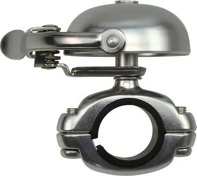 Productafbeelding van Fietsbel - Mini Suzu, gietijzeren bevestiging - Mat zilver - Crane Bell