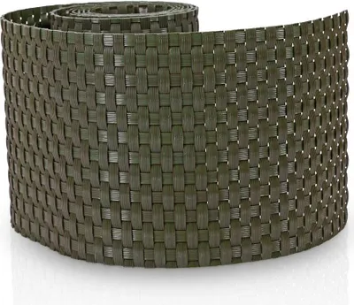 Produktbild von PE-Rattan Sichtschutzstreifen 255 cm x 19 cm grün