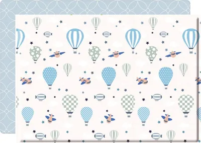 Immagine prodotto di Wunschkind® Tappeto per gattonare e giocare 190x130cm Palloncini blu