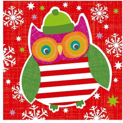 Zdjęcie produktu dla Mini Card Art Level Christmas Owl