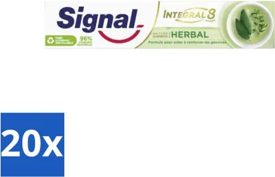 Image de Signal – Integral & Actions – Dentifrice – Herbes naturelles – Emballage recyclé – 75 ml - Pack économique - 20 pièces
