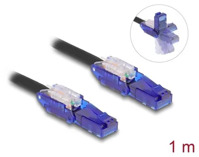 Immagine prodotto di DELOCK Netzwerkkabel Cat.6 UTP 180 Winkelbar Steckern 1M