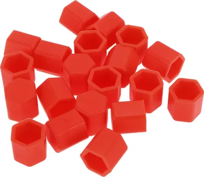 Produktbild von 20 Stk. Radmutter Bolzen Felgen Reifenmutter Schrauben Staubschutzkappe Abdeckung Mutter Schutz Silikon Leuchtend Rot 2,2x15x20mm