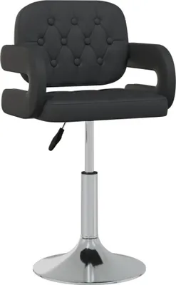 Image de vidaXL Chaise de salle à manger 4 pcs. Pivotantes Noir Similicuir
