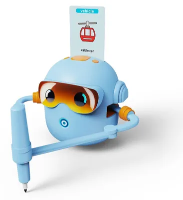Obrázek produktu pro Interaktivní robot pro kreslení, vzdělávací sada STEM, 100 karet, modrá barva