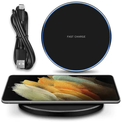 Produktbild von QI Wireless 15W Ladestation für Samsung Galaxy S25 Plus Ultra Kabelloses Laden