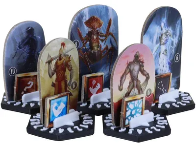 Productafbeelding van Set van 10 dial bases voor Gloomhaven en Frosthaven, zwart en wit