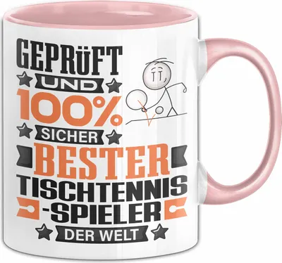 Produktbild von Tischtennisspieler Geschenk Lustiger Spruch für Tischtennisspieler Geschenkidee Bester Tischtennisspieler Der Welt (Rosa)
