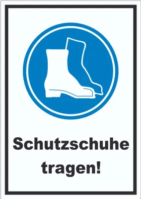Produktbild von Schutzschuhe tragen Aufkleber A9 (37x52mm)