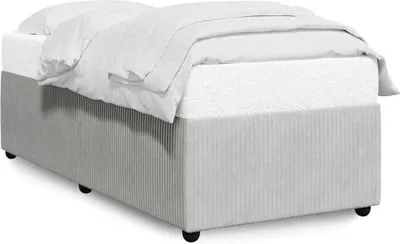 Image de vidaXL Cadre de lit sans matelas gris clair 90x200 cm velours