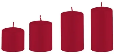 Produktbild von 4er Set Adventskerzen abgestuft Rotbraun Ø 50 mm