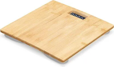 Image de Élégante balance numérique en bambou avec écran LCD, capacité 180 kg