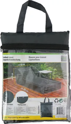 Produktbild von Kinzo Schutzhülle für Gartenmöbel - Lounge Abdeckung - 202 x 67 x 74 CM - Wasserabweisend - Inkl. Aufbewahrungsbeutel - Schwarz