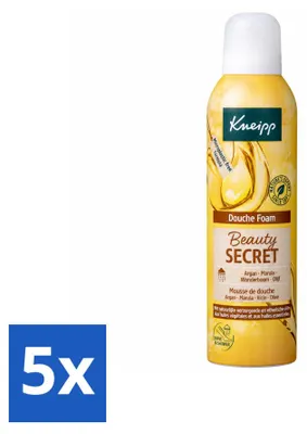 Imagen del producto de 5 unidades de espuma de ducha Kneipp "Beauty Secret" - 200 ml - Paquete económico