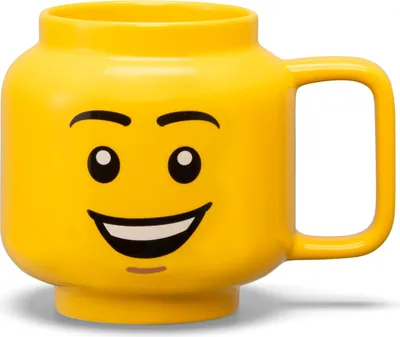 Image de LEGO Tasse à café HAPPY BOY 530 ml jaune dans sa boîte en céramique