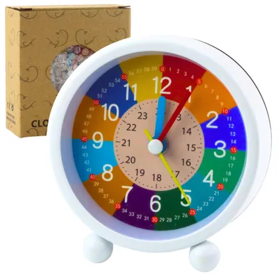 Zdjęcie produktu dla Budzik dla dzieci Edukacyjny Kwarcowy Minuty Sekundy Kolorowy 9cm