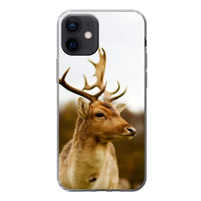 Produktbild von MuchoWow® Handyhülle Schutzhülle Hülle für iPhone 12 Damhirsch - Wald - Herde - Tiere - Natur Silikon Softcase Handy Hülle - Schutzhülle