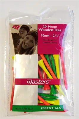 Produktbild von Masters Golf Holztees Neon versch. Farben 20 Stück 2 3/4"