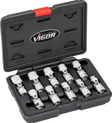 Produktbild von VIGOR Gelenksteckschlüssel Satz V7513 3/8" Außen Doppelsechskant Profil
