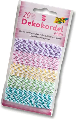 Immagine prodotto di folia 12211 folia Dekoschnur/Bäckerkordel "Bakers Twine PASTELL", 20 m