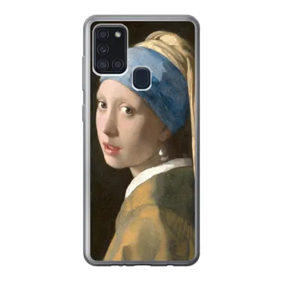 Produktbild von MuchoWow® Handyhülle Schutzhülle Hülle für Samsung Galaxy A21s Das Mädchen mit dem Perlenohrring - Gemälde von Johannes Vermeer Silikon Softcase Handy Hülle - Hartschale