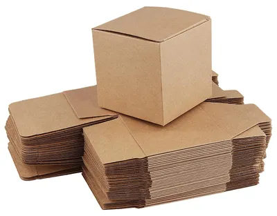 Produktbild von Set mit 100 braunen Pappschachteln für Geschenkverpackungen
