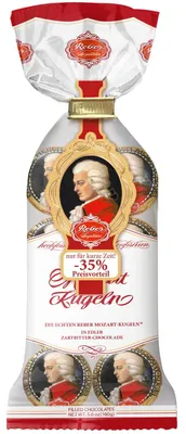 Image de Boules Mozart au chocolat au lait des Alpes 160g
