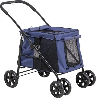 Produktbild von Faltbare Hundewagen für kleine und mittelgroße Hunde mit weichen Kissen und Sicherheitsleinen