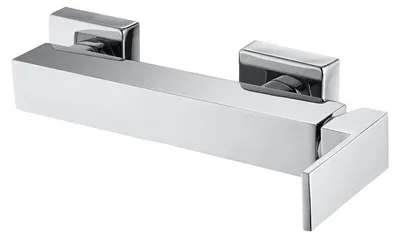 Produktbild von Aufputz-Duscharmatur eckig Messing verchromt