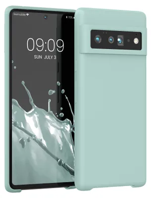 Produktbild von kwmobile Handyhülle für Google Pixel 6 Pro Hülle - Case Silikon - Kabelloses Laden - Schutzhülle Cover in Mintgrün matt
