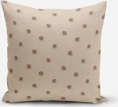Produktbild von Kissenhülle Hedgehog Igel natur braun div. Größen von SCHÖNER LEBEN.  Größe 80x80cm (HxB) 80x80cm (HxB) Größe