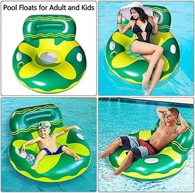 Produktbild von Famanu Wasserliege Luftmatratze mit Netz und Becherhalter - 70 x 105 x 33 cm