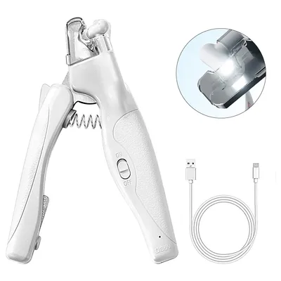 Produktbild von 2-in-1 Nagelknipser & Feile für Hunde & Katzen, LED-Beleuchtung, leiser Motor, USB-C aufladbar, Nagelreste-Behälter, sicher & präzise