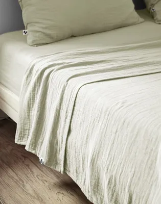 Produktbild von Bettlaken 270 x 300 cm GAÏA Wassergrün