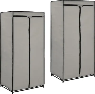 Produktbild von "2026 Moderne"Kleiderschränke 2er-set Stylishces - Garderobenschrank,Grau 75×50×160cm - Kleiderschränke Schlussverkauf346906