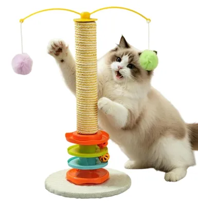 Image de Arbre à chat interactif avec balle de jeu