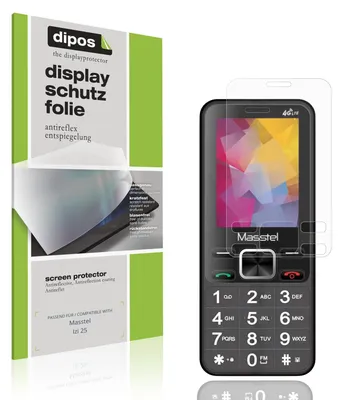 Produktbild von 4x Schutzfolie für Masstel Izi 25 matt Displayschutzfolie Folie Display Schutz dipos