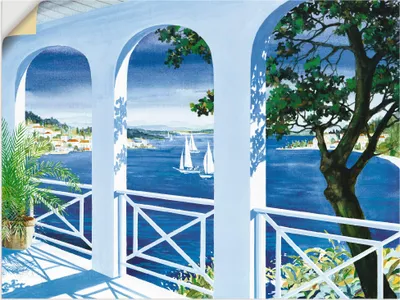 Produktbild von ARTland Wandbild, selbstklebend Seelandschaft II Größe: 60x45 cm