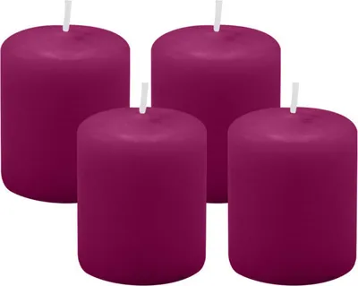 Produktbild von 4er Set Adventskranzkerzen Brombeere Ø 50 x 60 mm
