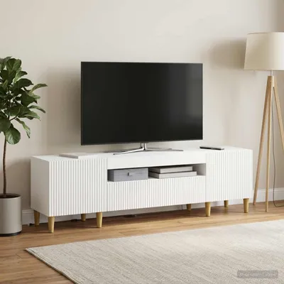 Imagen del producto de Maison Exclusive - Mueble para TV LED ARNHEM, 153 x 35 x 43 cm, blanco, fabricado en material de madera