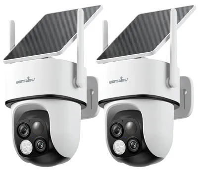 Obrázek produktu pro Bezpečnostní kamerový systém, 2,4G WiFi, solární napájení, 2 ks