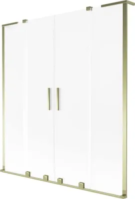 Zdjęcie produktu dla Mexen Velar L Duo parawan 150x150 cm, złoty, szkło szronione