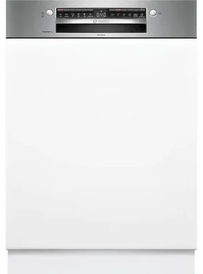 Immagine prodotto di Bosch Serie 4 SMI4HAS07E, Lavastoviglie semintegrata, Acciaio spazzolato, Altezza 81,5 cm, Larghezza 60 cm