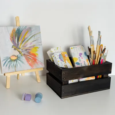 Immagine prodotto di Creative Deco Set 3 x Cassetta Nera in Legno | 30 x 20 x 15 cm | Cassetta di Legno in Stile Vintage, Shabby | Scatola Porta Oggetti, Portafrutta